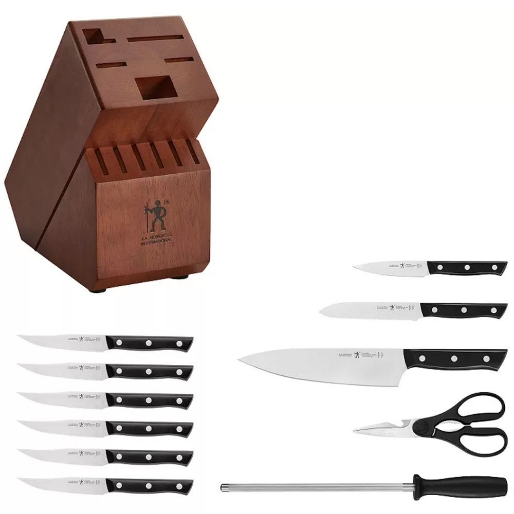 Henckels Dynamic Fine Edge Stainless Steel 12-PC Knife Block Set